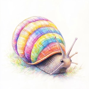 6 cliparts aquarelle escargot, jardin Clip Art PNG, JPJ escargot mignon chambre d'enfant imprimable, couleurs pastel, fabrication de cartes bricolage, sublimation, fichier numérique