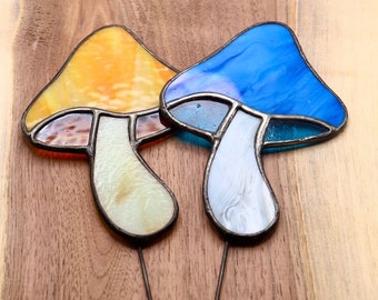 Stained Glass Mushroom Plant Buddy