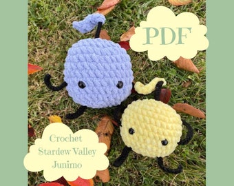 patrón de peluche junimo de stardew Valley a crochet