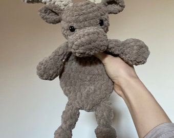 crochet moose lovey snuggler