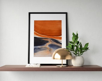 Lámina de arte abstracto en acuarela - Decoración de pared moderna (Descarga digital)