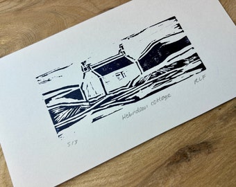 Hebridean Cottage Lino Print