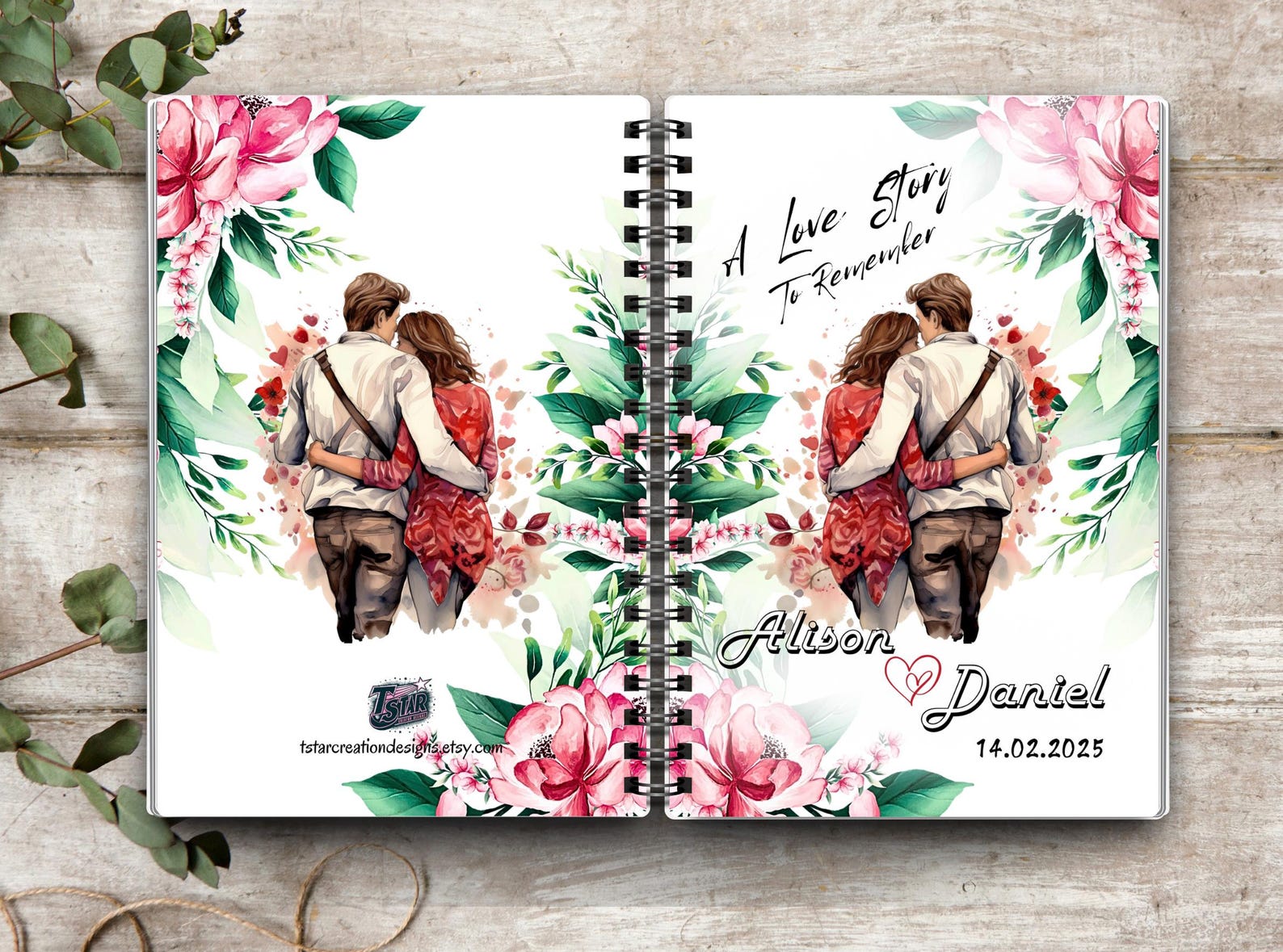 Custom Love Story Book |handmade Personalised Couples Journal ...