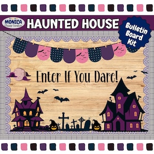 Haunted House Halloween Bulletin Board Kit-Herbst-Klassenzimmer-Tür-Dekor-Lehrer Dekorationen