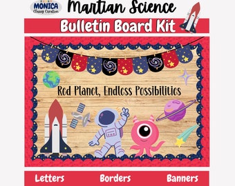 Martian Science Outer Space Themed Bulletin Board Kit-Classroom Decor-Teacher Printables