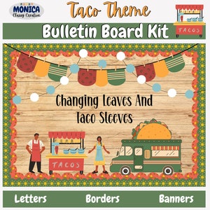 Taco Theme Learning Bulletin Board Kit-Summer Bulletin Board Set-Classroom Decor