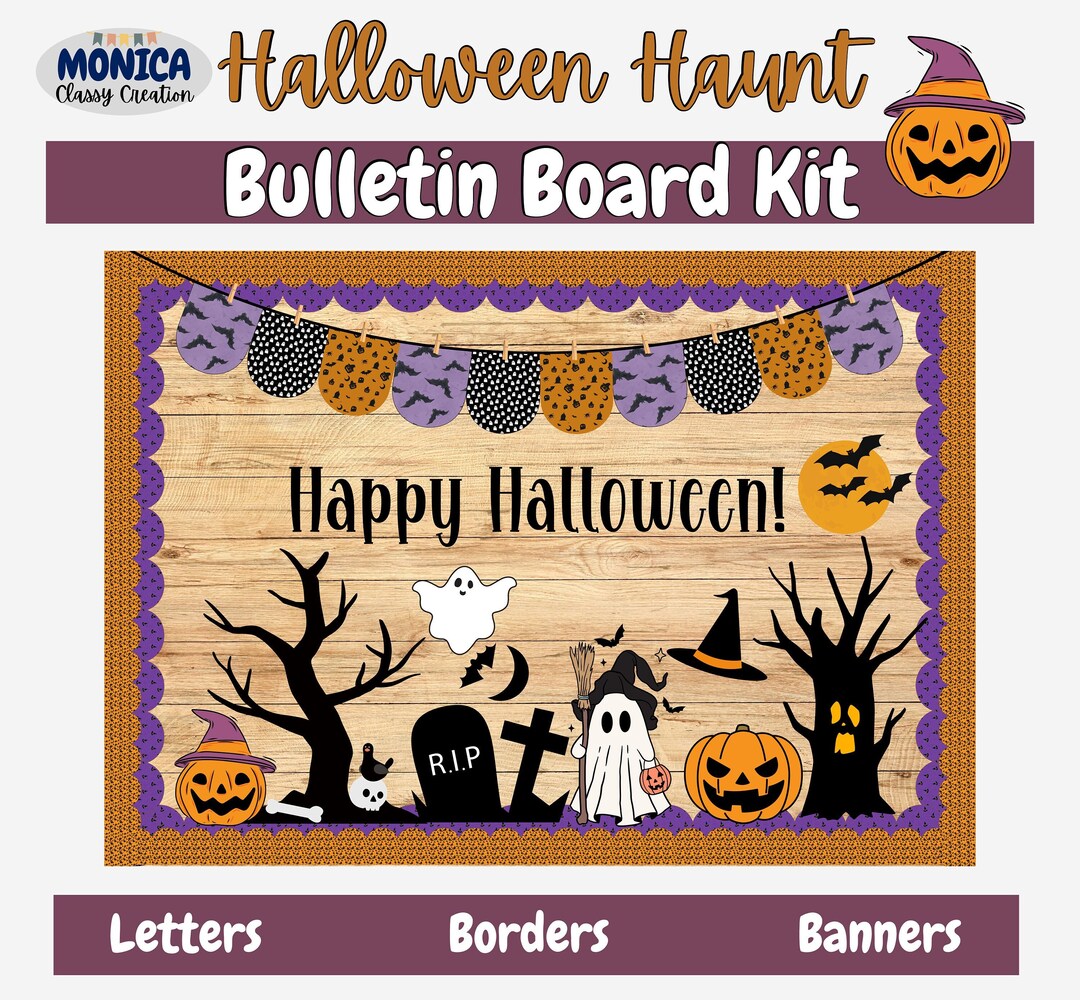 Halloween Ghost Haunted Bulletin Board Kit-teacher Resource - Etsy