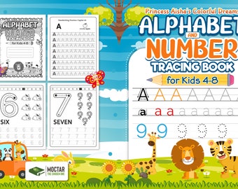 Alphabet & Number Tracing Sheet / ABC Tracing / Handwriting Practice / Number Tracing / Tracing Printable