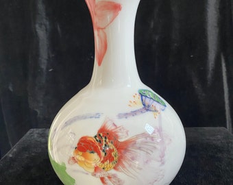 Goldfish & Lotus Vase