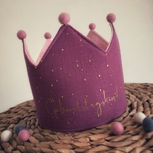 Crown fabric crown name crown many colors customizable muslin crown birthday child