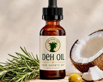 Hair Growth Oil, Rosemary Scalp Oil, Deh Aloe Gyul Aloe Oil for Dry Scalp, Locs, Braids, Curls, All Hair Types and Textures, 1 oz Dropper