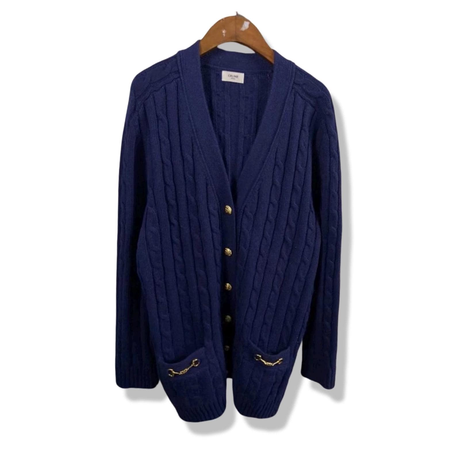80s CELINE ビンテージ カーディガン archive XL 90's ヴィンテージ