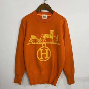 Authentic Vintage Hermes 1990s Orange Sweater Top - Etsy