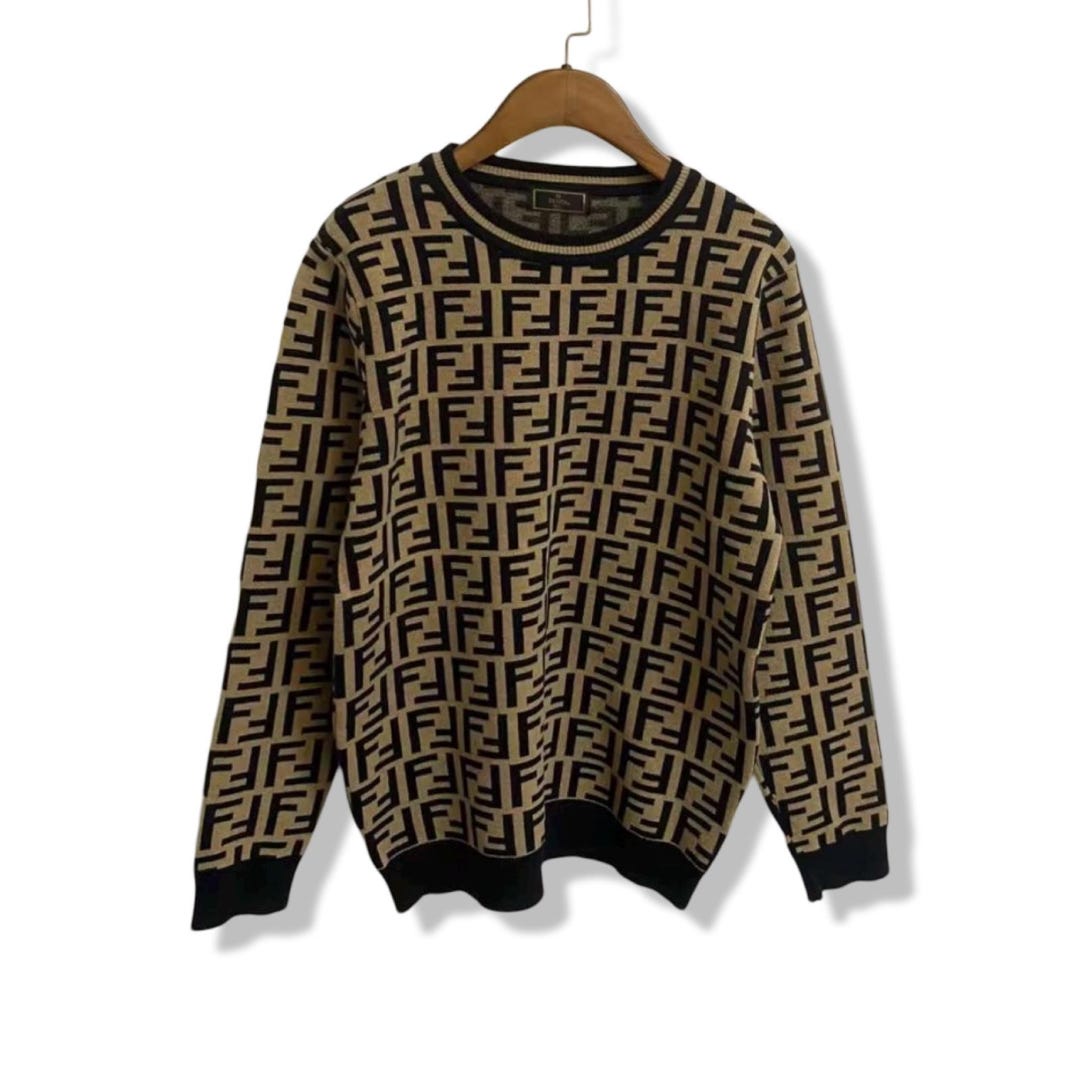 Authentic Vintage Fendi Zucca Round Neck Sweater Top 1990s Authentic Vintage Fendi Zucca Round Neck Sweater Top 1990s