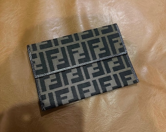 Authentic 1980 retro FENDI zucca monogram wallet