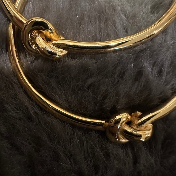 Original Celine gold tie hoops earrings 2000s - image 4