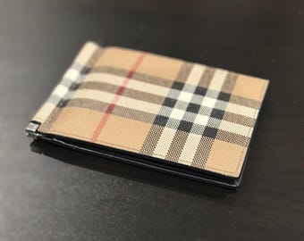 Authentic Burberry Classic Checker Money Clip Wallet 2000s - Etsy