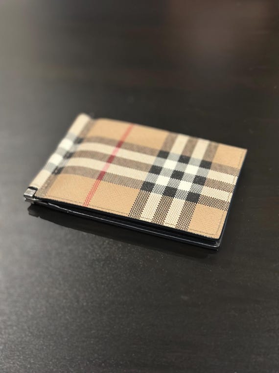 Authentic Burberry Classic Checker Money Clip Wallet 2000s - Etsy