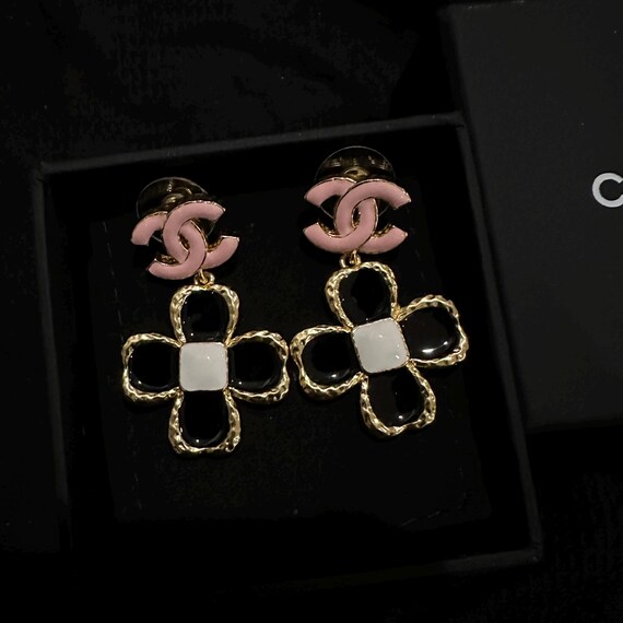 Authentic 2000s Chanel Big Cc Gold Dangling Earrings Etsy