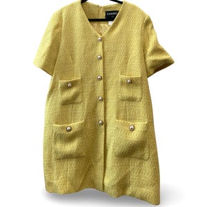 Classic Coco Chanel vintage  tweed 2000s  buttoms long top / dress