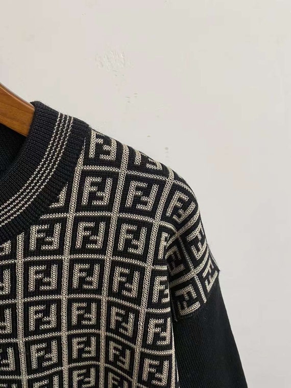 Authentic Vintage Fendi 1980 zucca sweater top - image 3