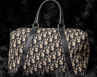 Authentische Vintage Christian Dior Monogramm Trotter Boston Tasche aus den 1990er Jahren