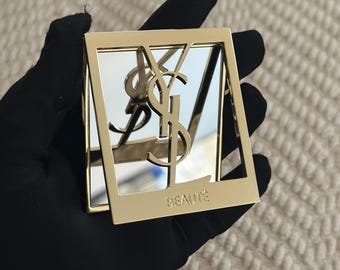 Auténtico espejo dorado YSL Siant Laurent de los años 2000