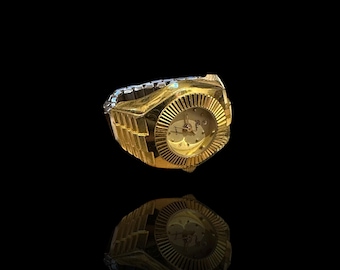 Vintage Gold finger ring watch 1990s