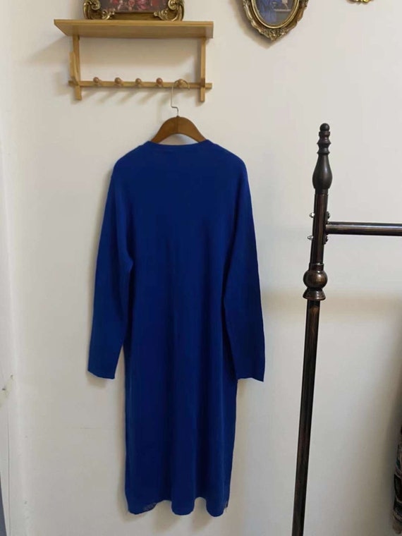 Authentic Vintage Fendi 1990s blue long sweater d… - image 4
