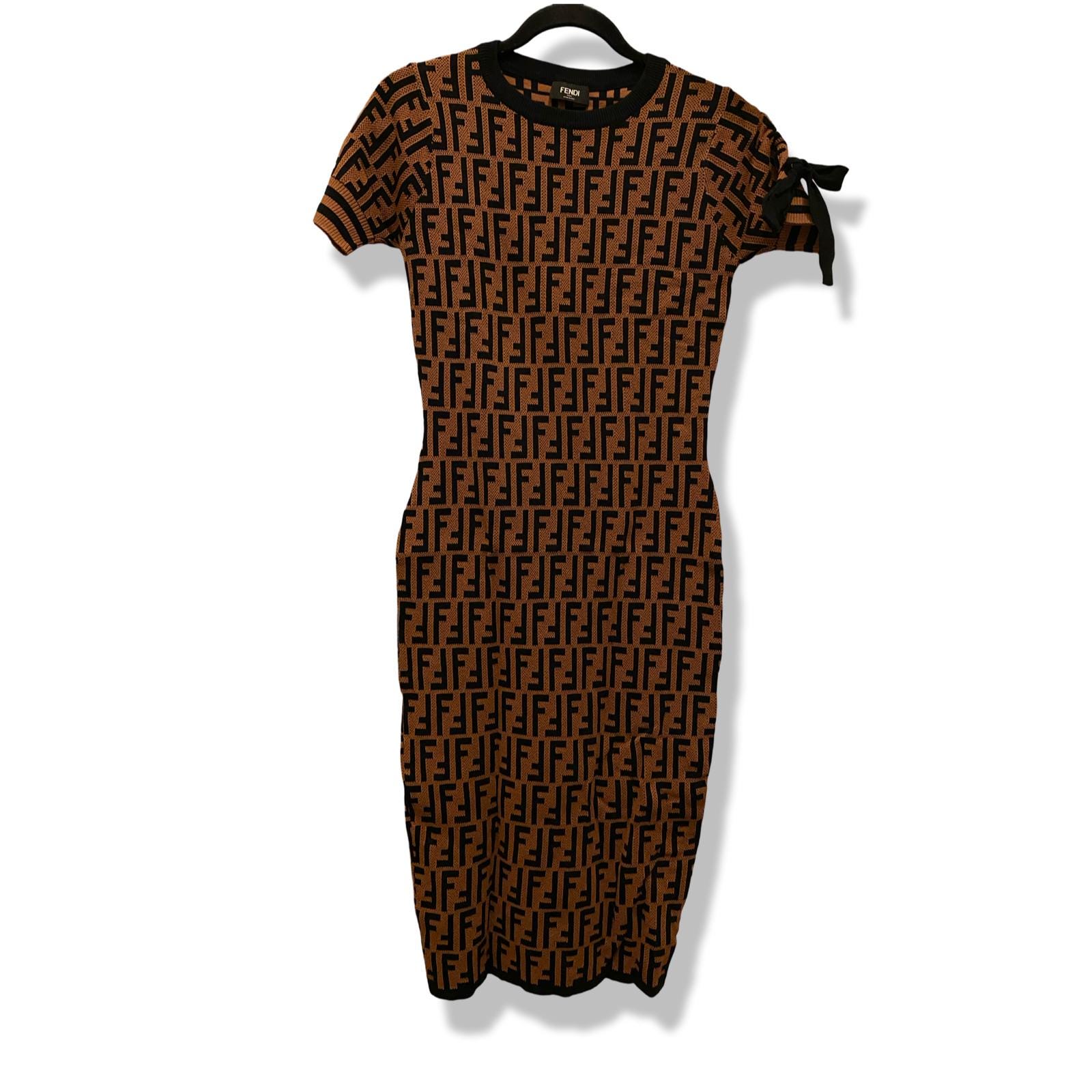 Authentic Classic Fendi 2000s Monogram Sweater Long Dress - Etsy