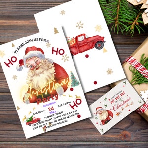 Christmas Party Invitation, Christmas Invitation Printable, Christmas Gnomes Invitation, Holiday Party Invitation, Instant Download