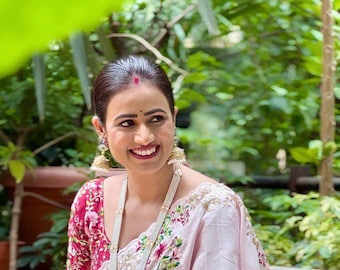 Chinon Silk Wedding Saree: Heavy Embroidery Butti, Designer Party Wear