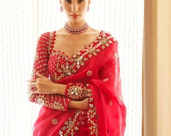 Sequin Georgette Saree: Bollywood Designer Saree with Embroidery