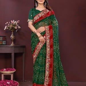 Soft Georgette Sequin Saree: Indian Wedding Party Wear