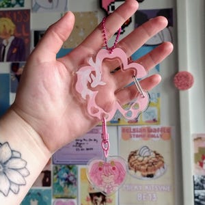 Koi sakura carabiner keychain
