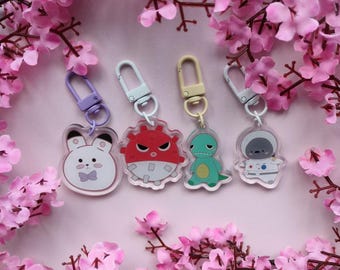 Porte-clés mascotte amour et espace lointain