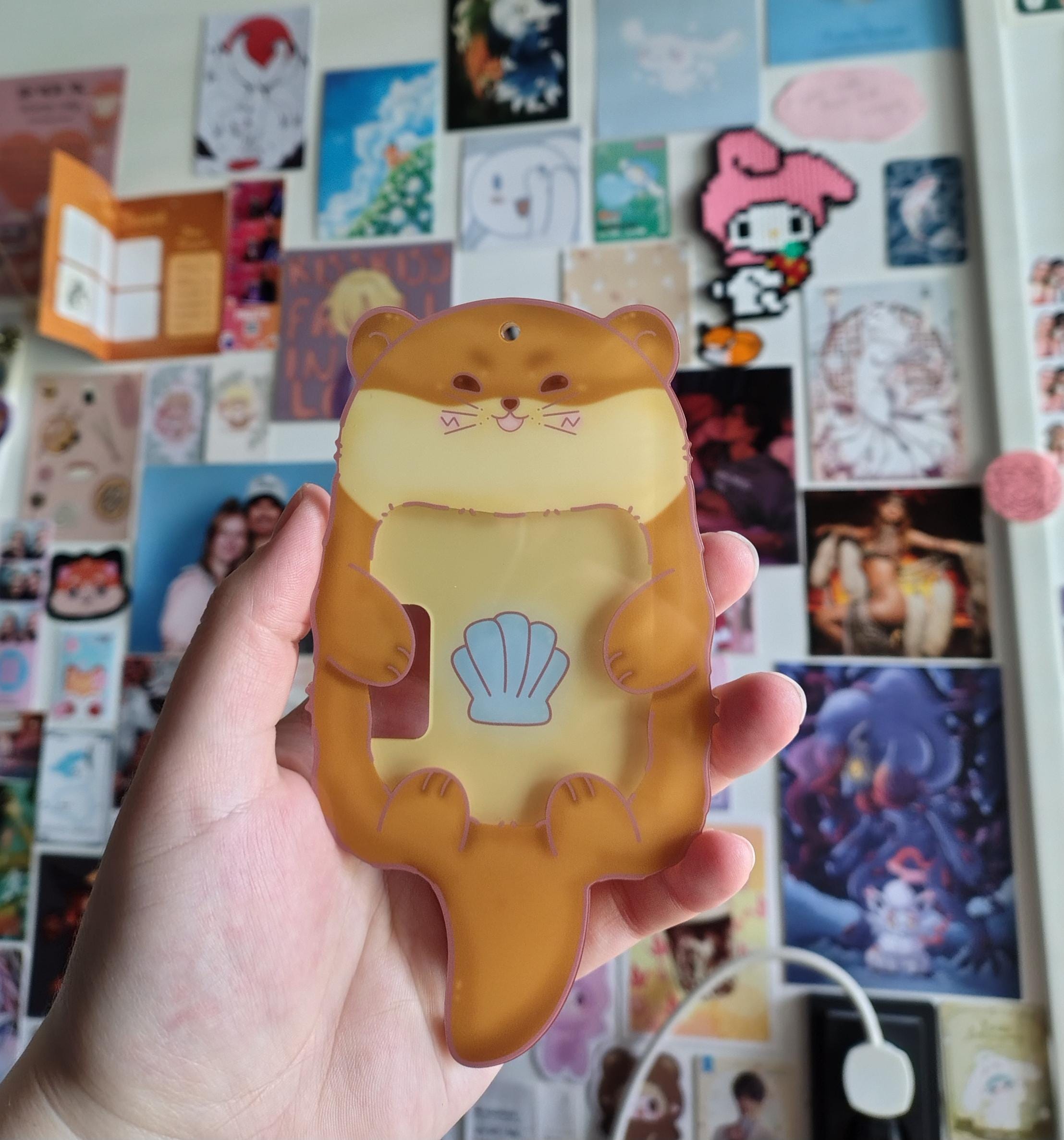 B Grade Otter Photo Card Holder Keychain - Etsy