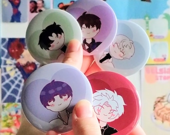 Love and space LADS button pin