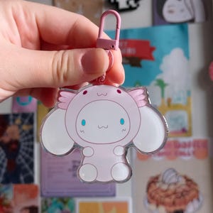 Cinna axolotl, fox keychain charm