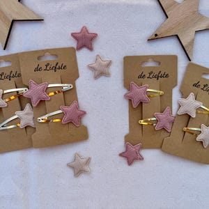 Hair clips children girls stars glitter (small & normal)