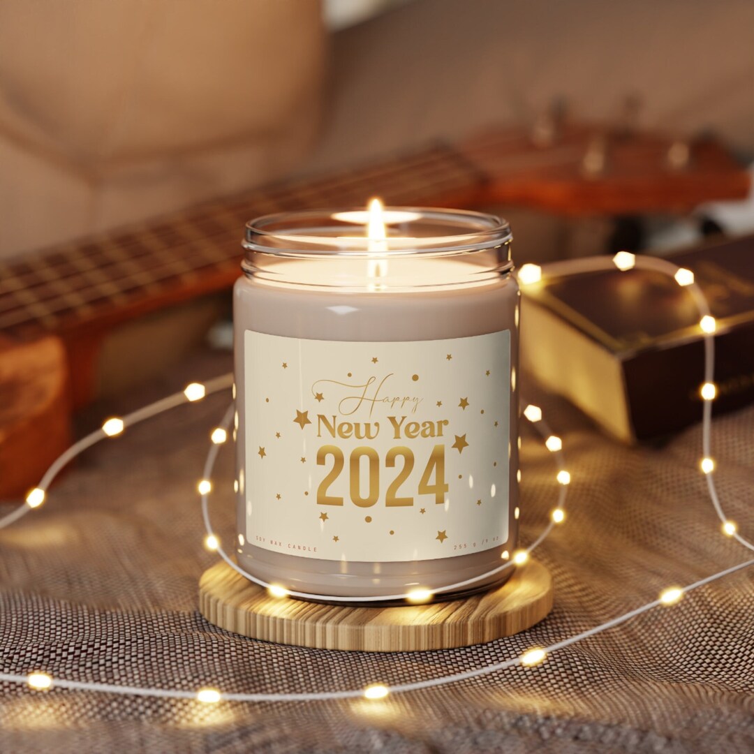 Happy New Year 2024 Candle, New Year Celebration Candle Gift, New Year