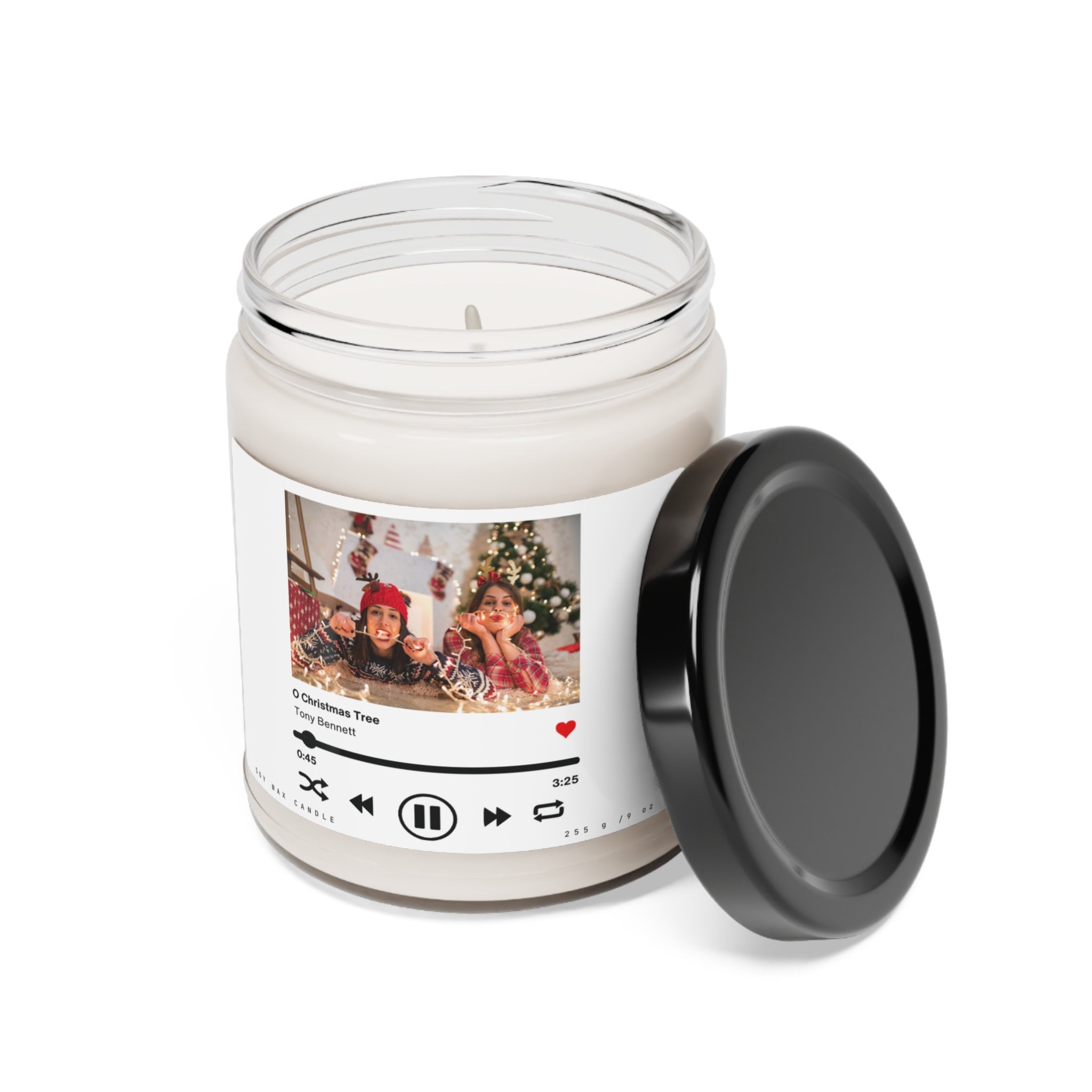 Personalized Photo Candle, Custom Favorite Song Candle Gift, Music Player, Christmas Gift ...