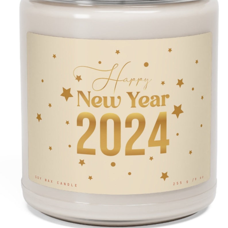 Happy New Year 2024 Candle, New Year Celebration Candle Gift, New Year
