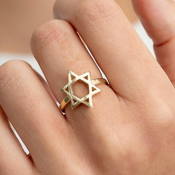 Star of David Ring- David Star Jewelry Ring- Magen David Ring 925 Sterling Silver- Israel Jewelry- Gift For Bat Mitzvah