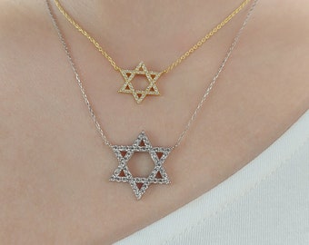 Star of David Necklace - Judaica Magen David 925 Silver Pendant - Israel Themed Necklace - David Star Necklace - Jewish Necklace