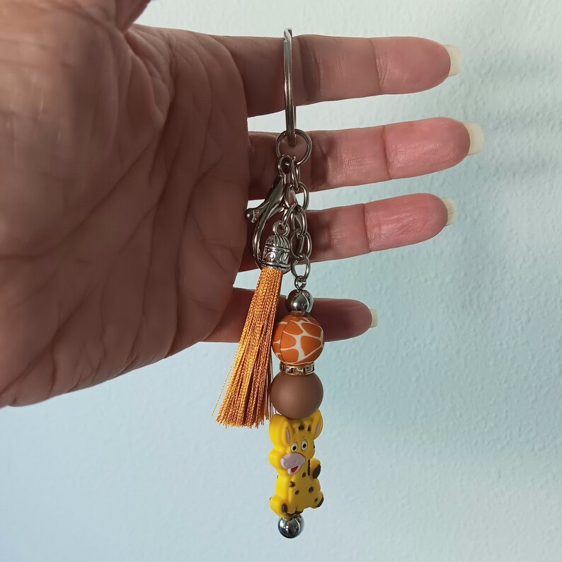 Giraffe Keychain Bar Giraffe Beaded Pen Beaded Silicone Etsy
