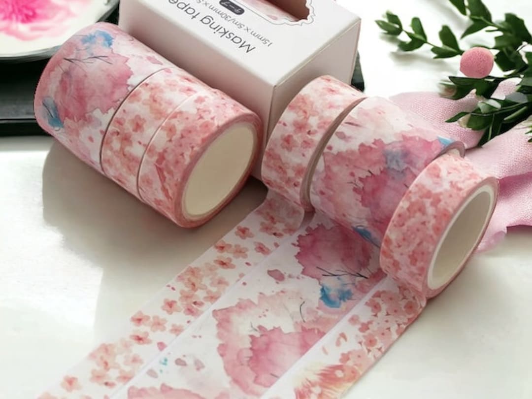 Set of 3 Blossoming Sakura Washi Tapes, Scrapbook, Journal, Post Office ...