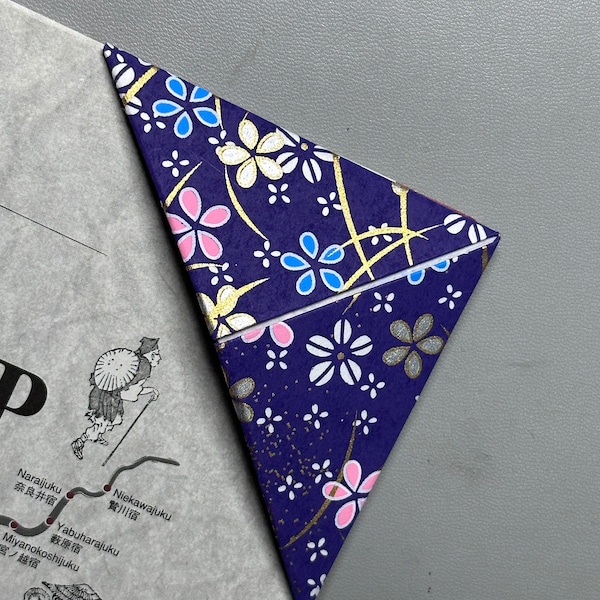 Corner Bookmark from Premium Chiyogami Paper | Perfect Gift for any book lover | Every design is unique | Durable cotton paper for long use