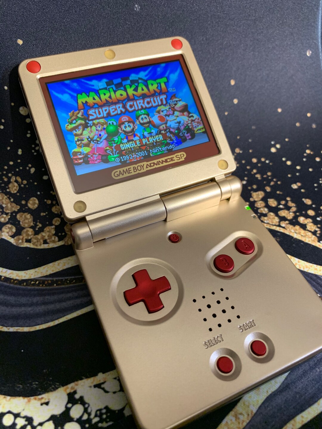 Nintendo Gameboy Advance SP W/ IPS V5 Display Mario 25th Etsy