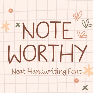 手書きフォント Goodnotes シンプルフォント スタディ デジタルノート かわいいフォント すっきりした手書きフォント クリーンな Procreate フォント プランナー | Note Worthy